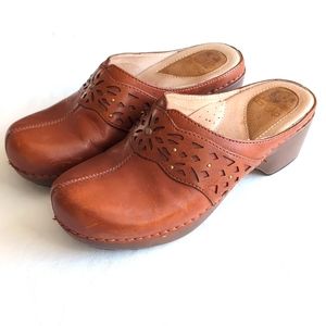 Dansko Brown Leather Mules